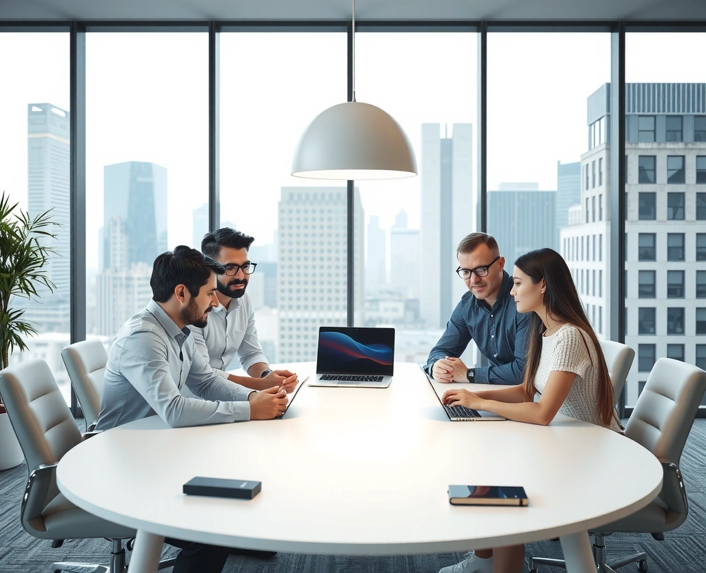 Professional web design consultation meeting