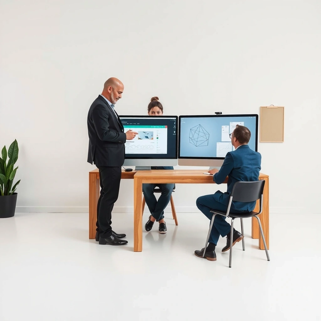 Professional web design consultation meeting