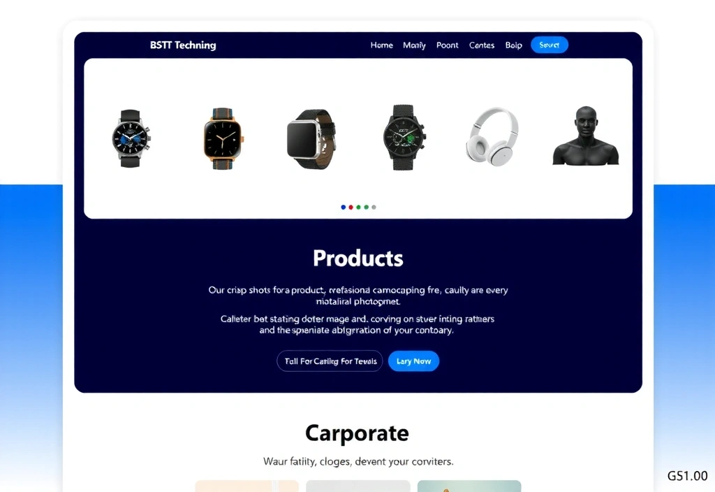 Corporate website design for TechCorp