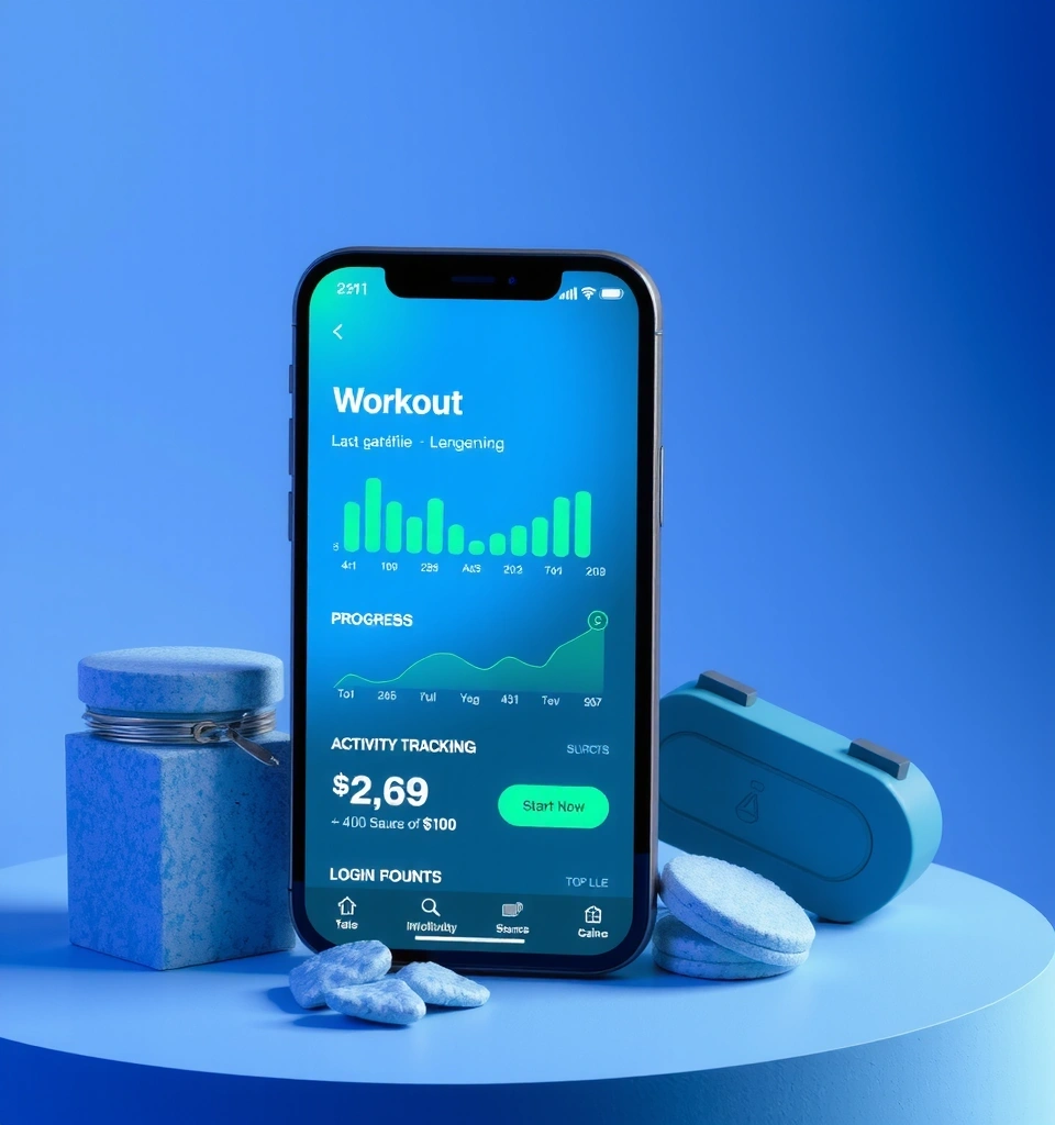 Mobile app UI design for fitness tracker
